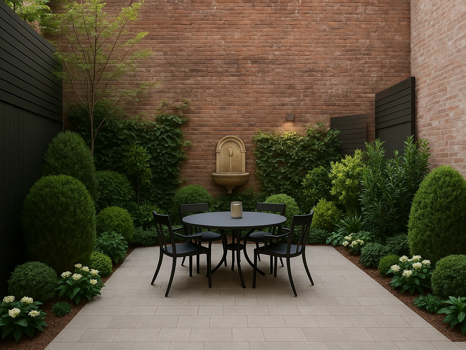Courtyard foliage design preview from Foliage Co