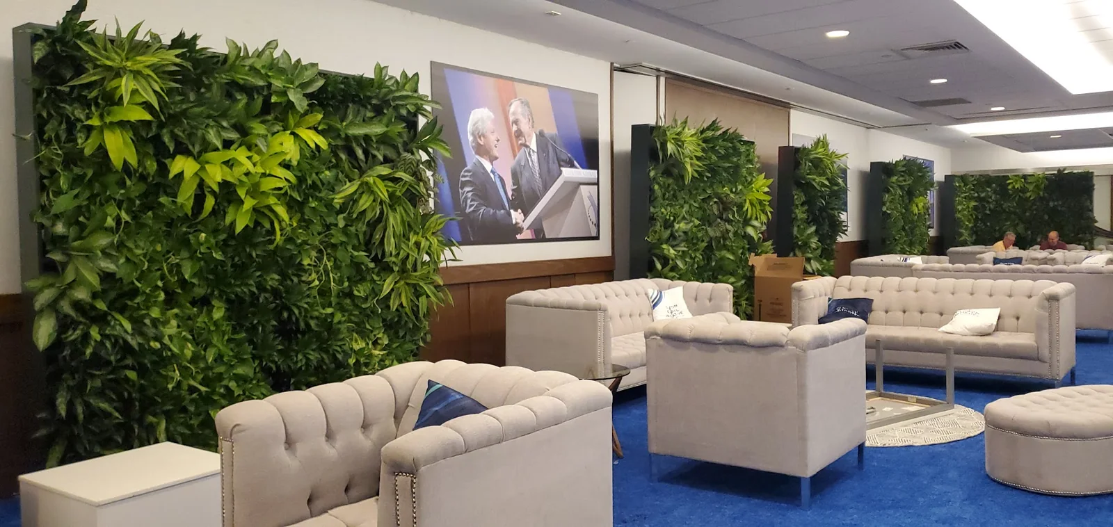 Large living wall sample with dense green foliage