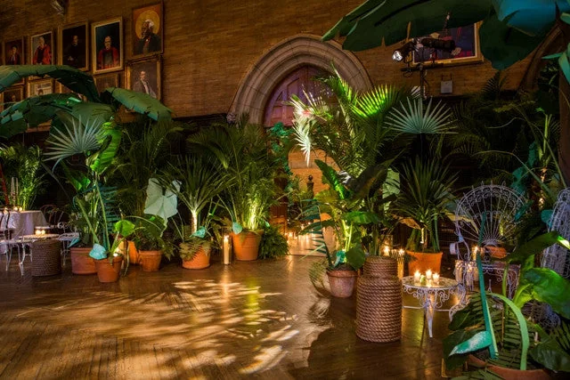 Tropical hotel event installation
